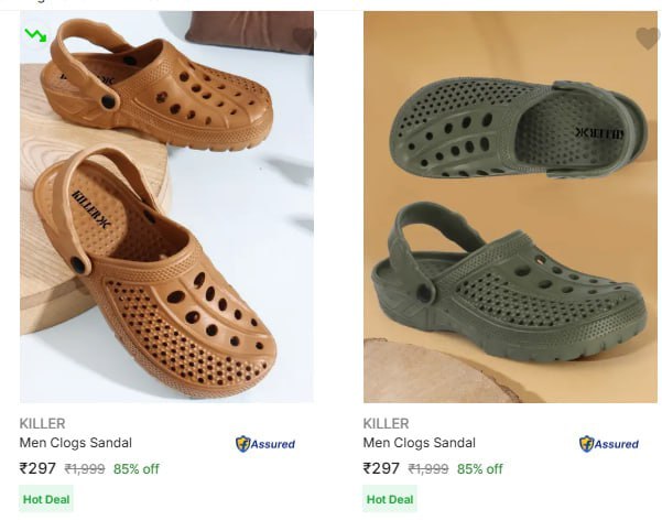 Flipkart Killer Clogs Sandal Starts At Rs 297