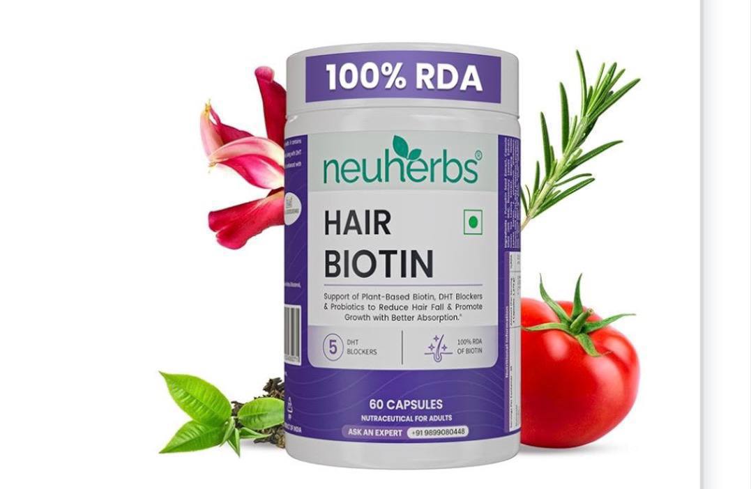 Amazon Grab Neuherbs Hair Biotin With Dht Blocker 60 Caps 479 -lab Tested F