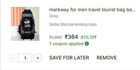 Flipkart Markway Trekking Camping Rucksack Just 364 Grab It Now Spacious