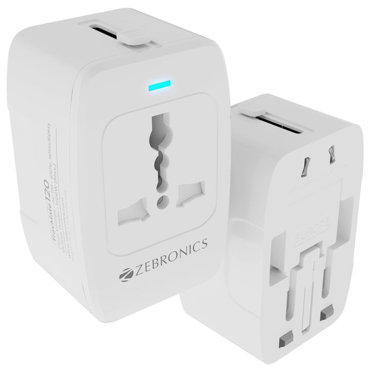 Grab 299zebronics 1500w All-in-one Universal Travel Adapter