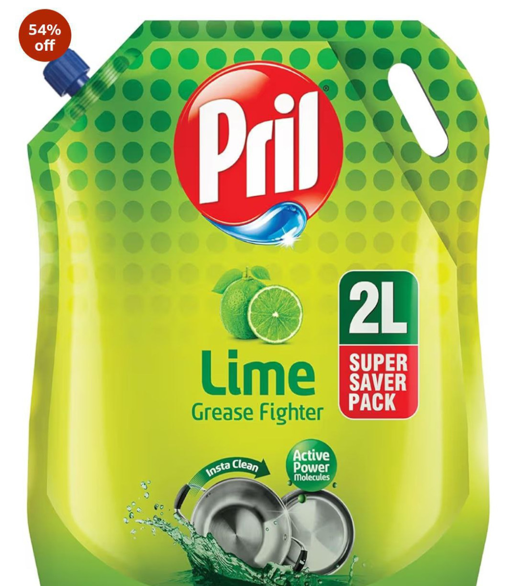 Pril Lime Liquid Dishwash Gel 2l Pouch 209