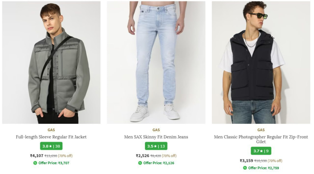 Ajio Loot 60-70 On Premium Brands Clothing Gas Men S Women S Superdry Men W