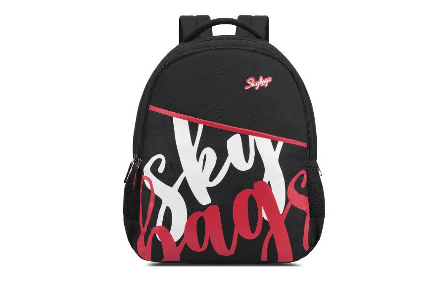 Skybags Qube 02 28 Litre Casual School Standard 3 Compartment Backpack Blac