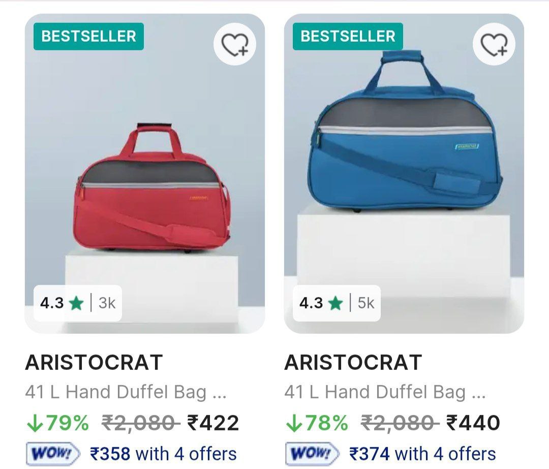 Aristocrat Duffel Bags Starts At 422