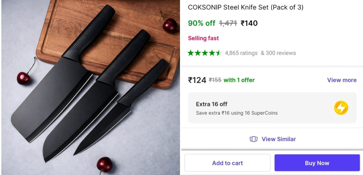 Stainless Steel Knife - 3pcs At 140