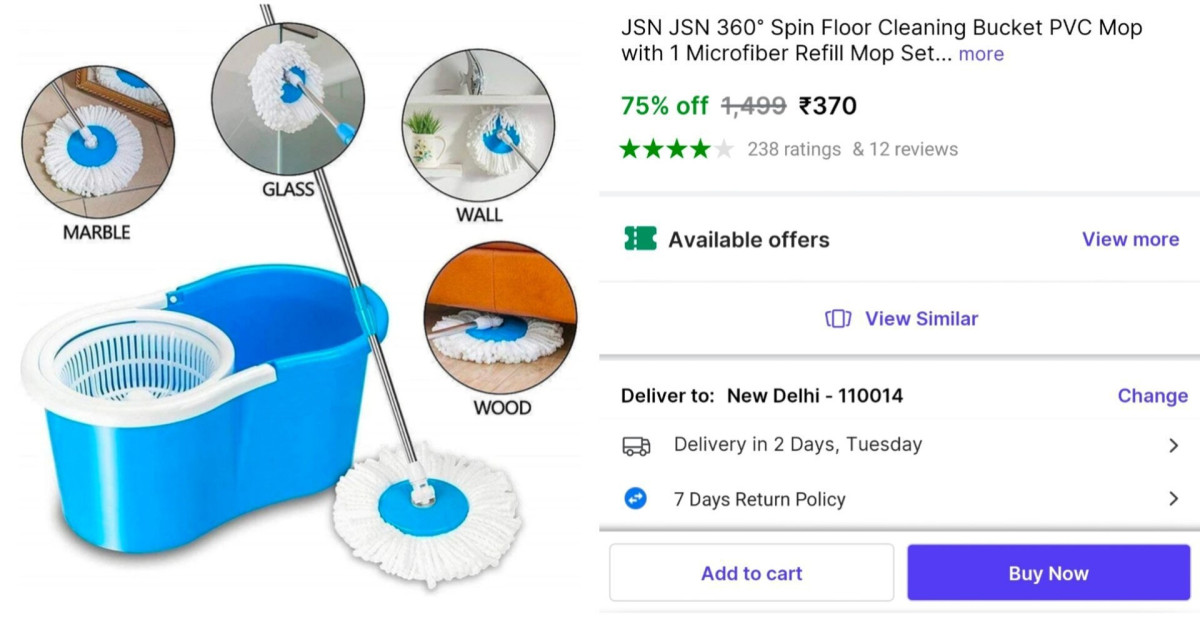 Floor Cleaning Spin Mop Set At 370 More Deals Click Here Must Read