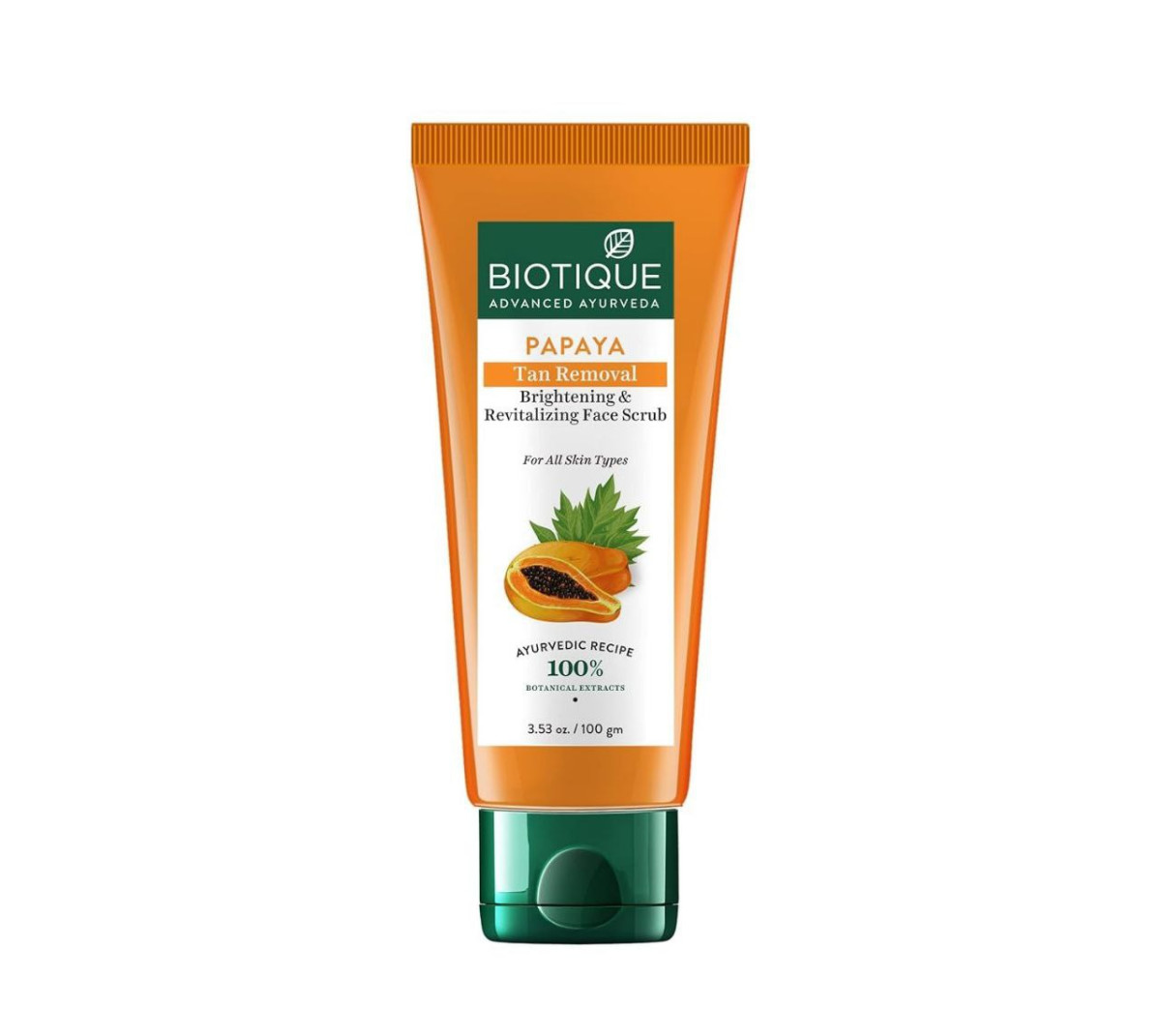 Biotique Papaya Tan Removal Brightening Revitalizing Face Scrub 100g 134