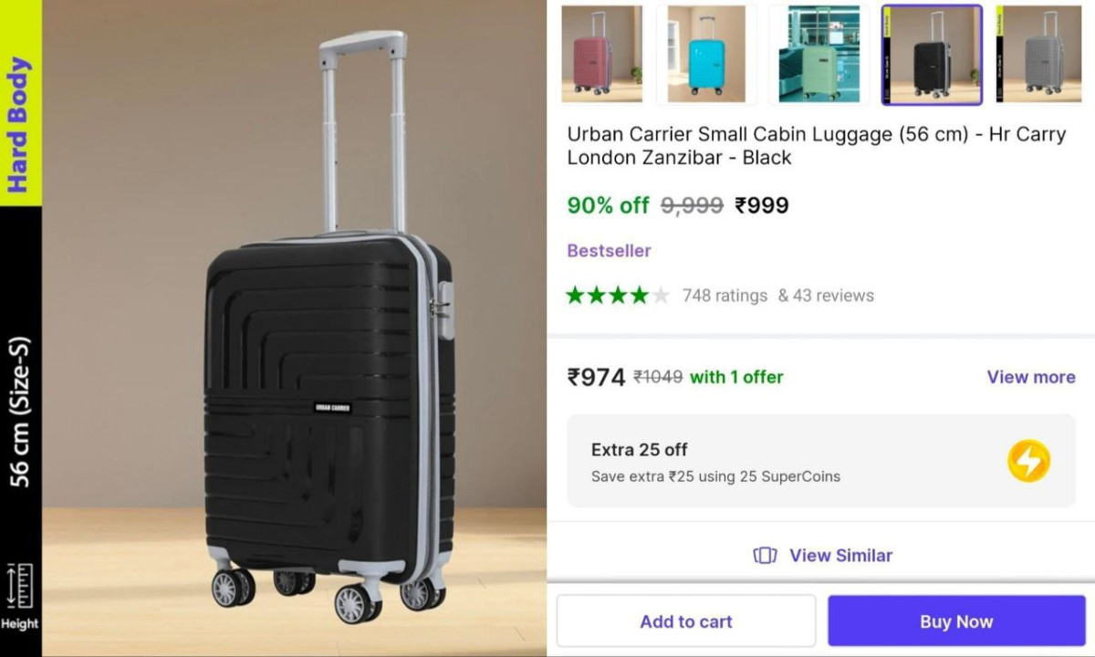 Urban Carrier Luggage At 999 5 Colors Available