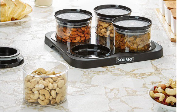 Amazon Brand - Solimo Airtight Plastic Storage Container Set 204