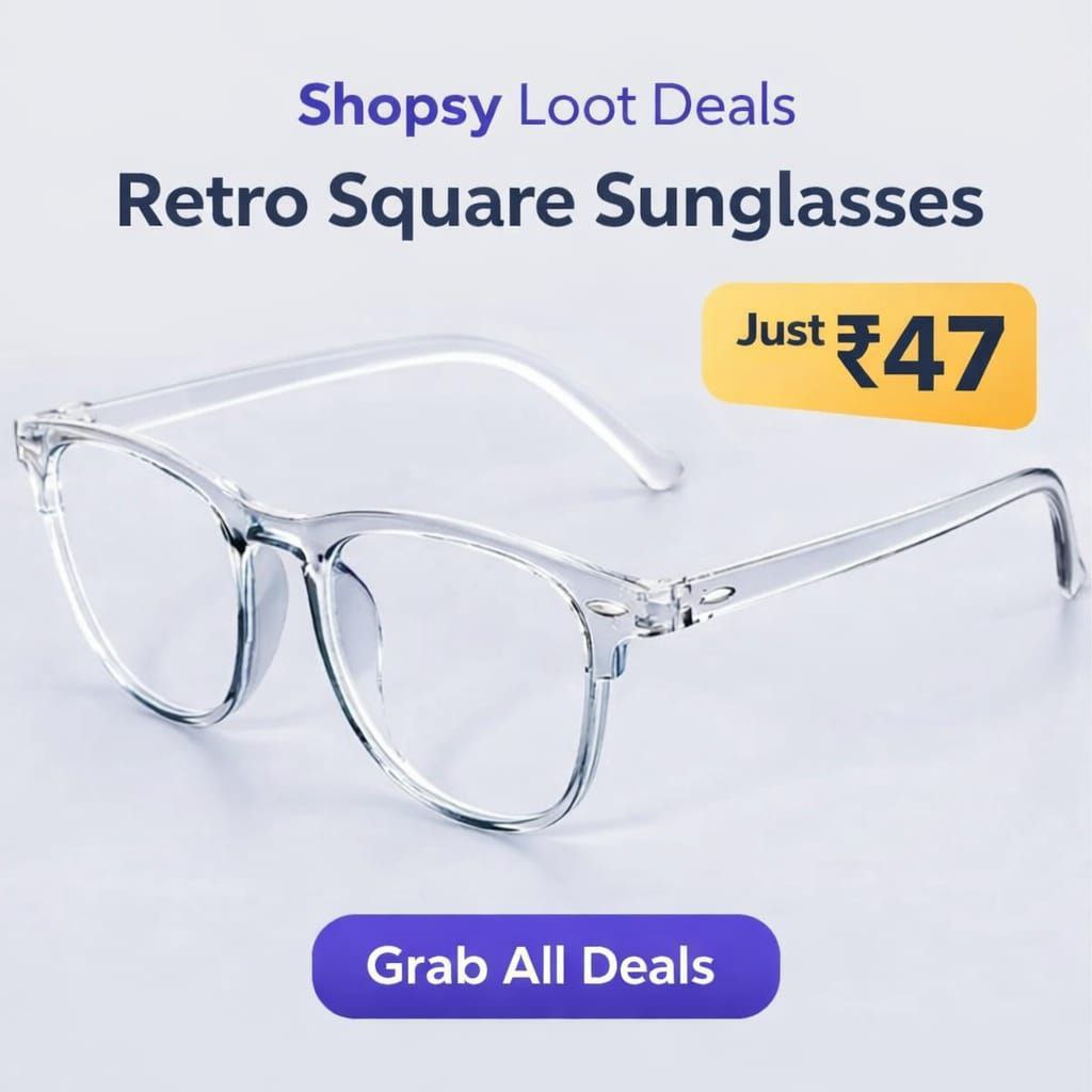 Shopsy Loot Deals Retro Square Sunglasses 47 Pillow Pillow Cover Starts 33 