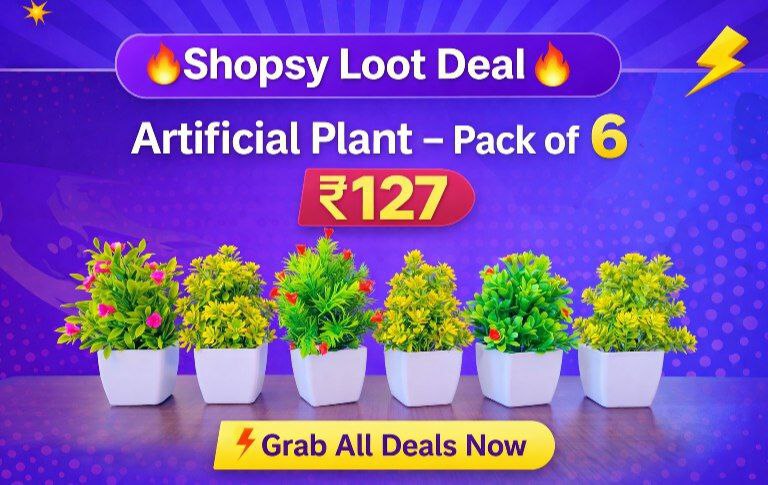 Shopsy Flash Deals Pack Of 6 Artificial Plant 127iron Tawa (10 Inch) 213uts