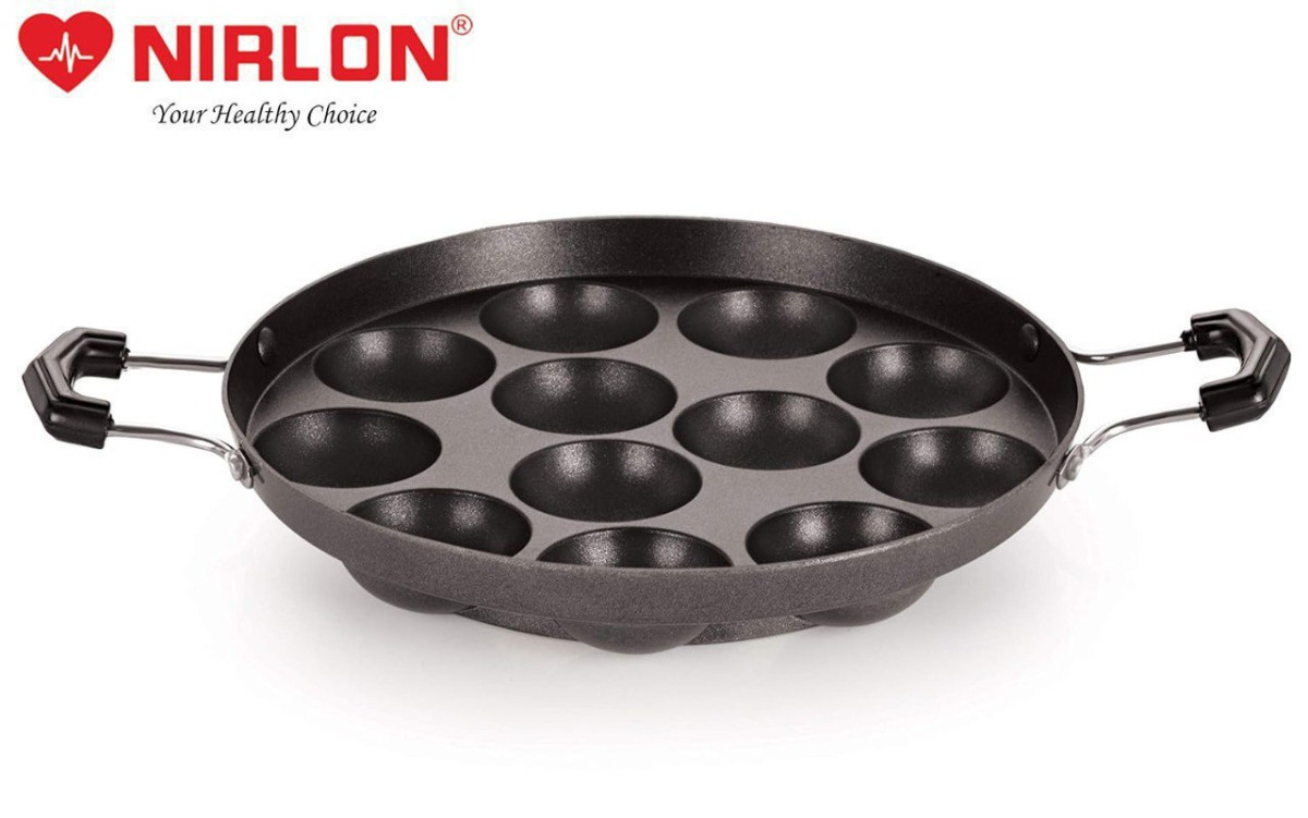 Nirlon Non-stick 12 Cavity Appam Paniyarakkal Paniyaram Appam Pandeal 358