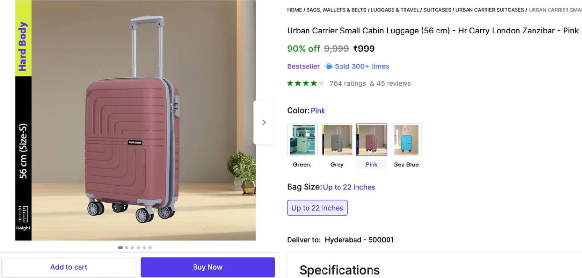 Shopsy Flash Deals Urban Carrier Luggage At 999 Mens Cotton Vest At 41 Duff