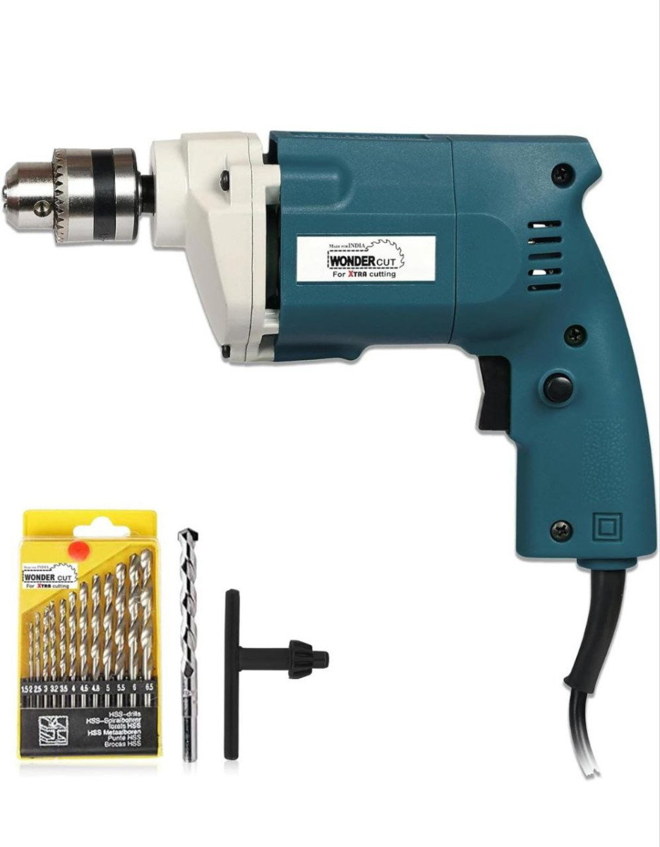 Wondercut Wc-ed-10-b-cmb Drill Machine 10mm With 13pcs Hss Drill Bits 1pc M