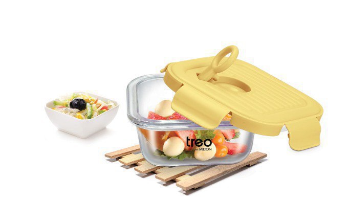 Treo By Milton Lumino Fresh Square 320 Borosilicate Glass Containers For Ki