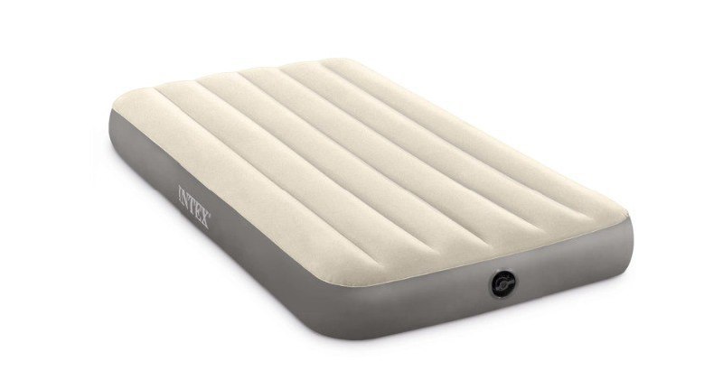 Intex Polyvinyl Chloride (pvc) Deluxe Singlehigh Airbed Twin Beigedeal 1200