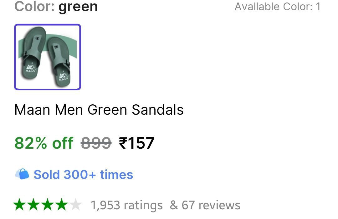 Men Green Sandals 157