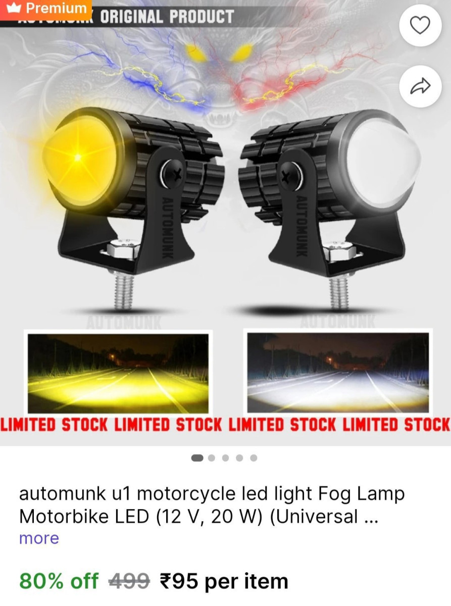 Motorcycle Led Light 95min 2 Qty
