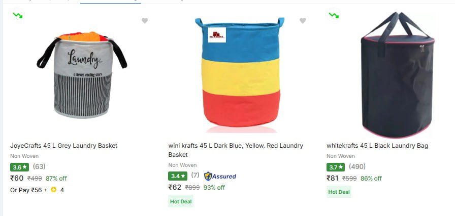 Laundry Baskets Starting From 60