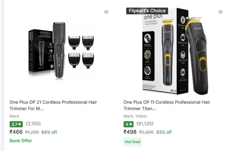 Oneplus Trimmers Starts At Rs 466