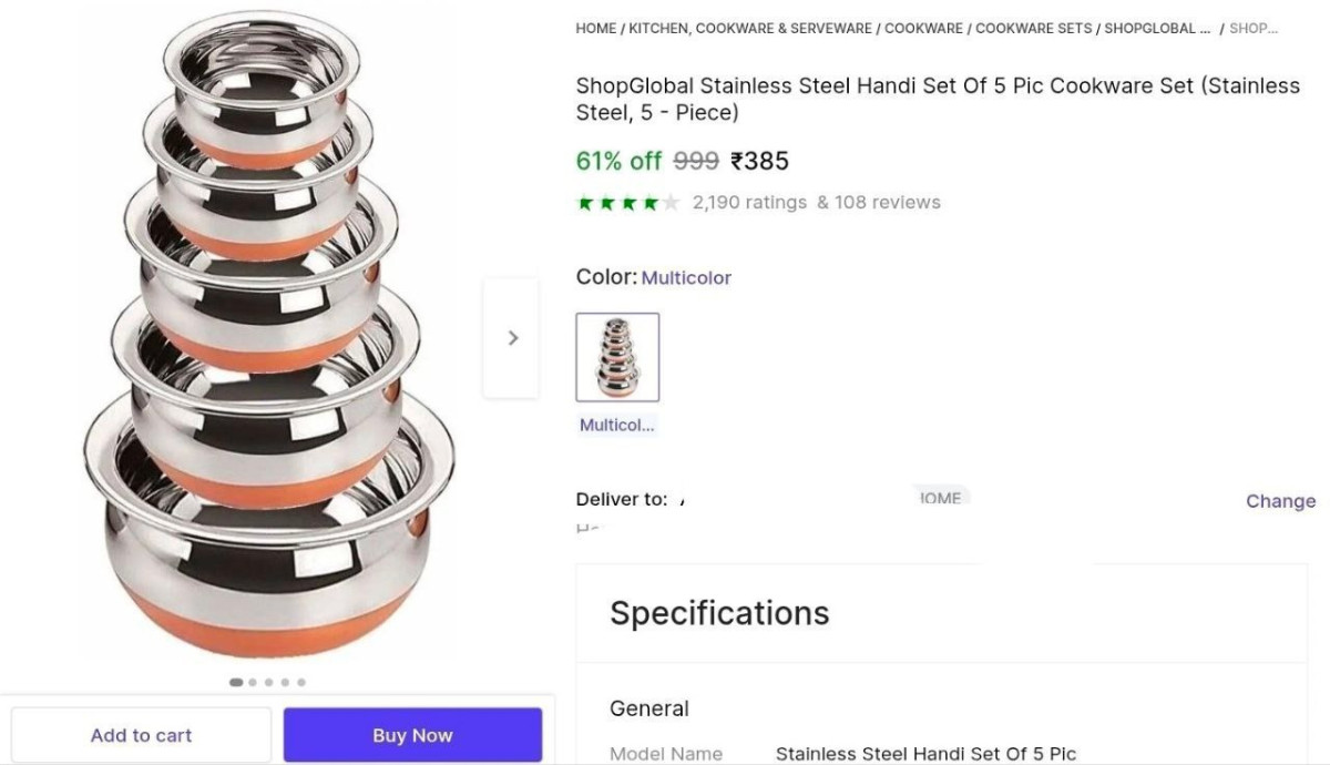 Ss Handi Set (5pcs) At 385