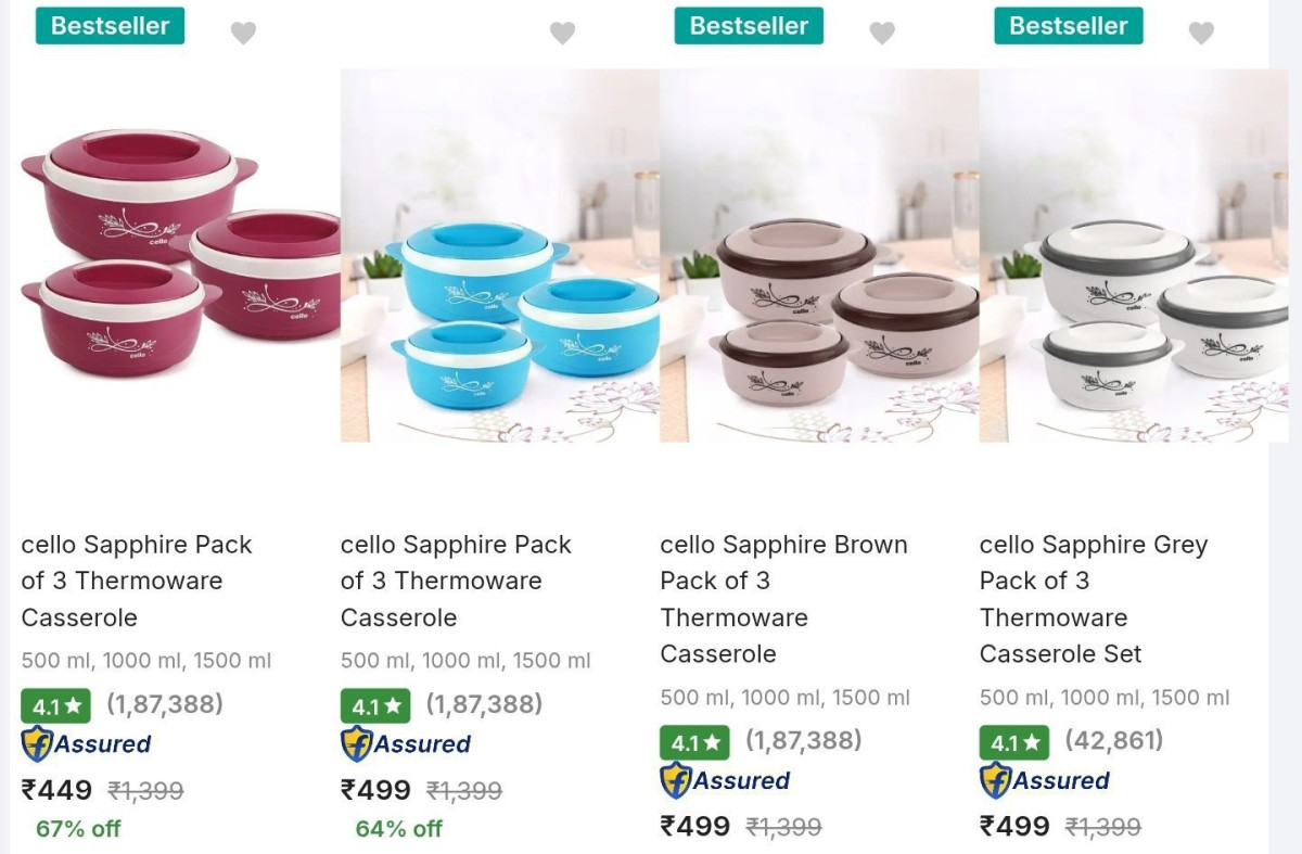 Cello Casserole Set Of 3 At 499