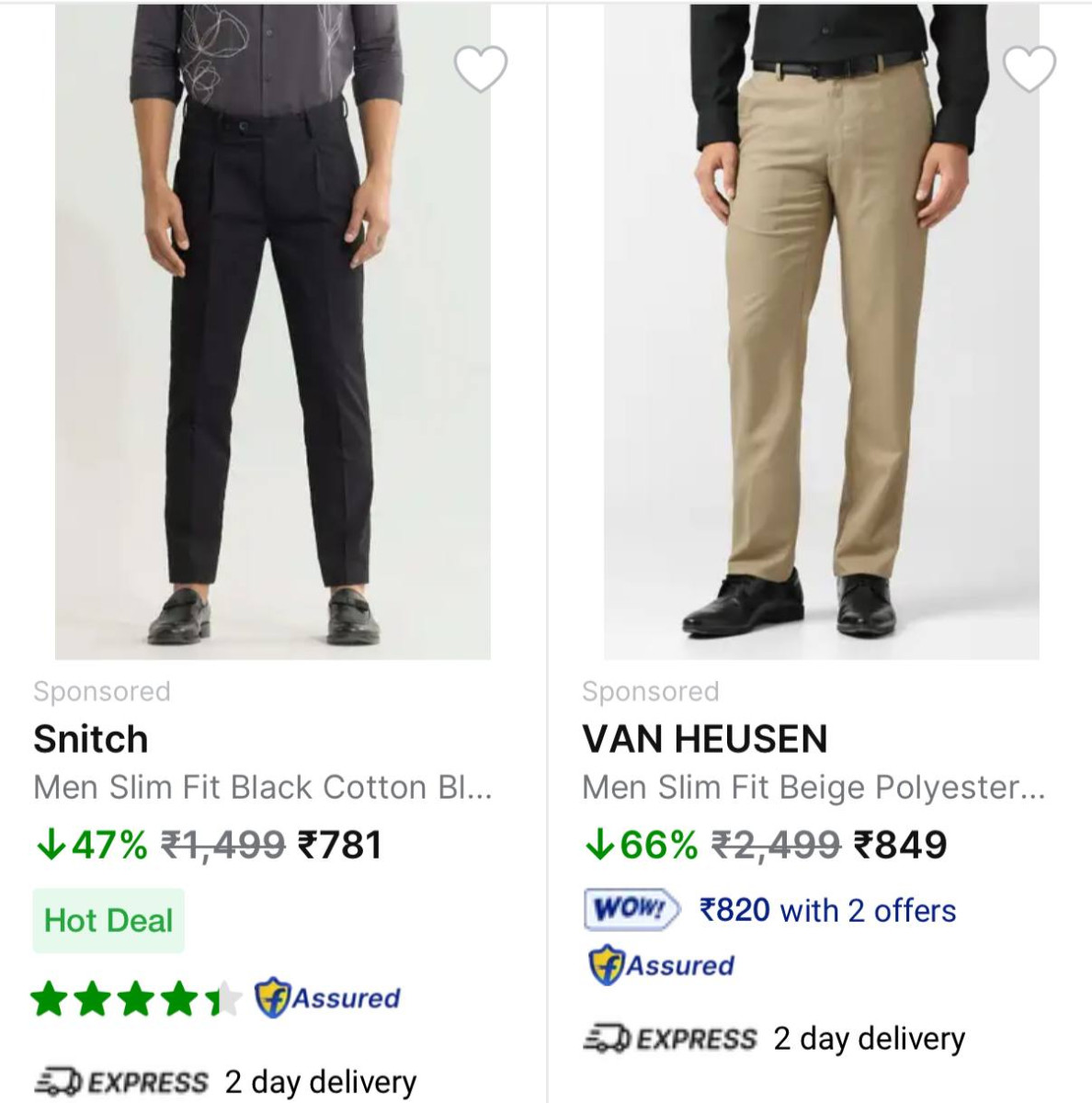 Casual Wear Trousers Min 50