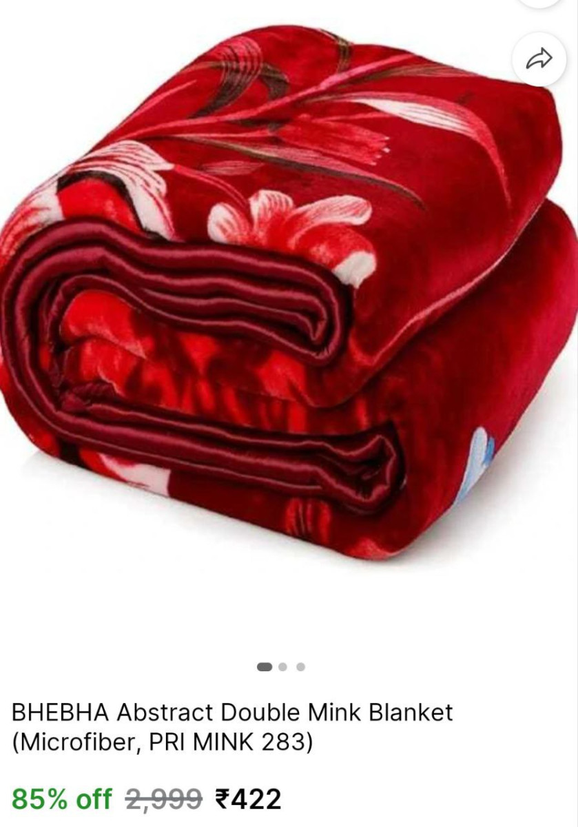 Shopsy Microfiber Double Mink Blanket At 422