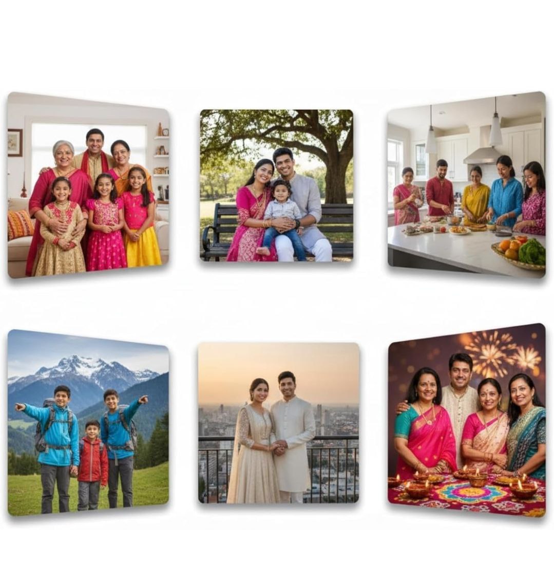 Premium Customized Photo Fridge Magnets Set Of 6 499