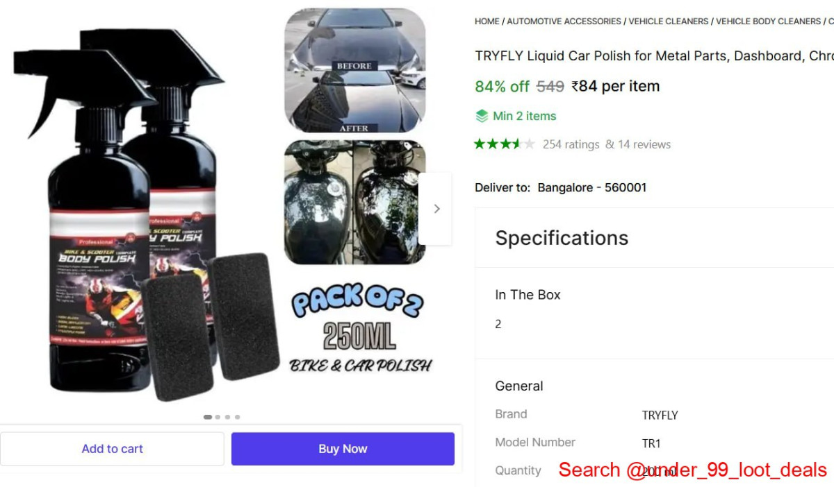 Liquid Polish For Cars Bikes 84 Min Buy - 2