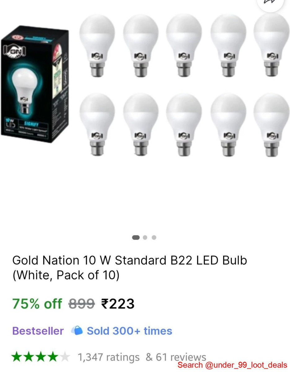 W Led Bulb (pack Of 10) 223