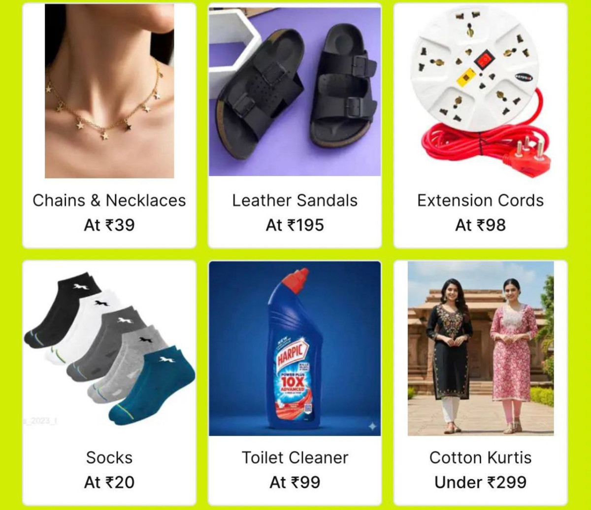 Shopsy Loot Hours Dealschains Necklace Leather Sandals Extension Cords Toil