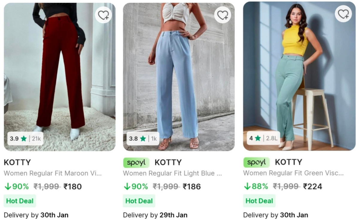Women S Trousers From 180