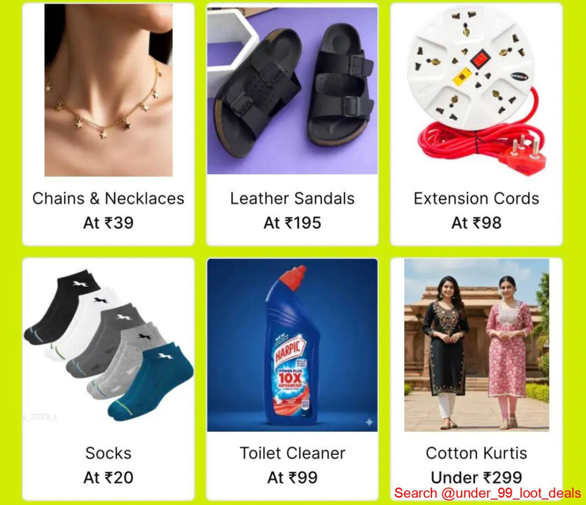 Shopsy Loot Hours Dealschains Necklace Leather Sandals Extension Cords Toil