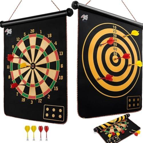 Storio Magnet Dart Board Game For Kids Double Sided Magnet Dart Board 375