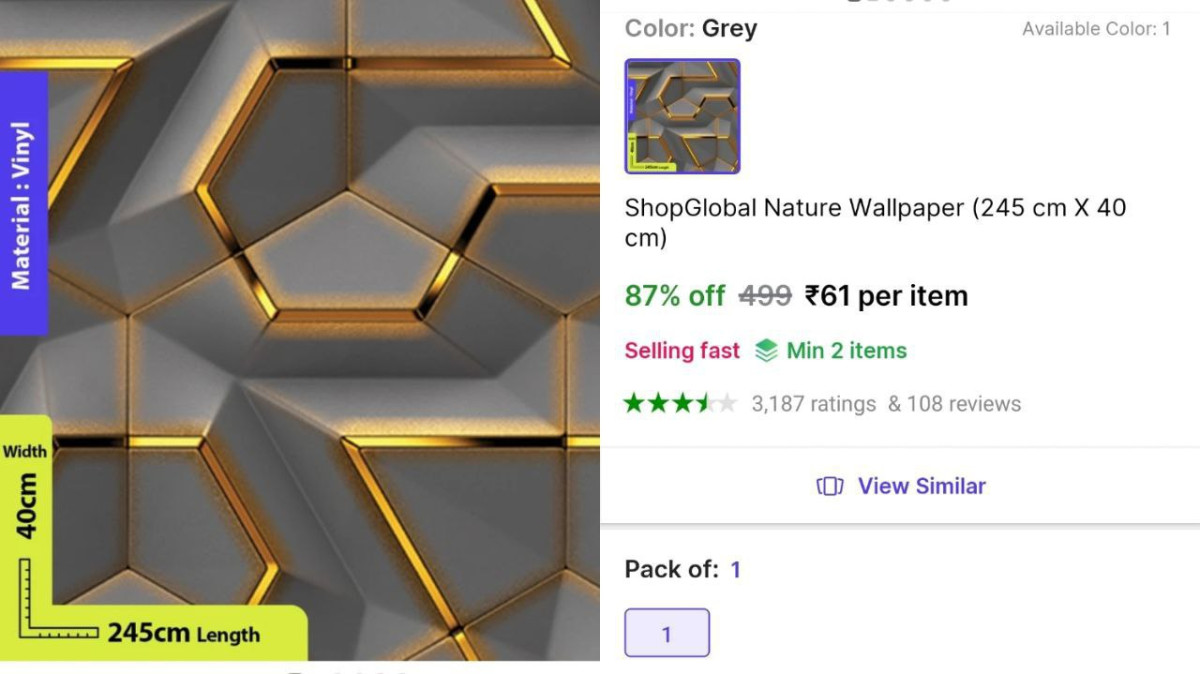 Grab Big Size Wallpaper 61min Buy - 2 Qty