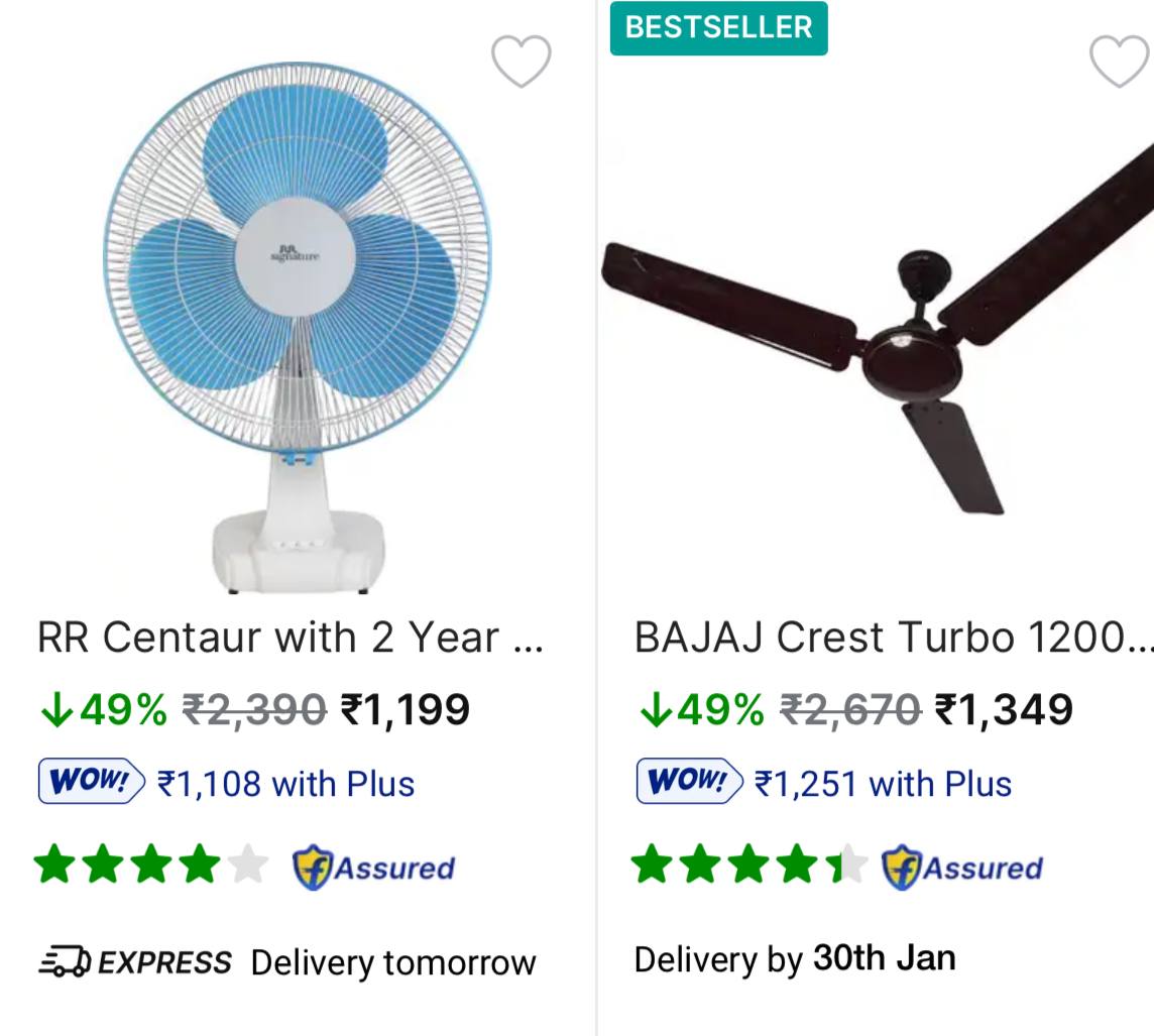 Premium Fan Picks Starting From Rs 1199- Extra Offers Buy 2 3 Buy 5 7 Buy 7