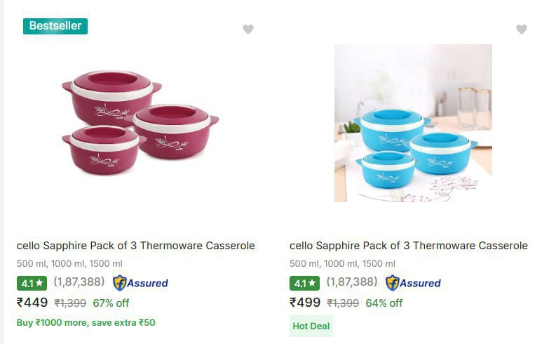 Flipkart Cello Pack Of 3 Casserole At 449