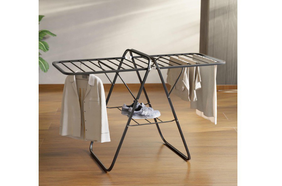 Lifelong Foldable Cloth Drying Stand Compact Laundry Rack With Iron Framede