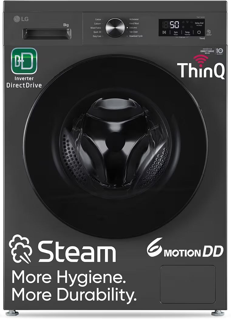 Lg 8 Kg 5 Star Wi-fi Direct Drive Technology Steam Wash 6 Motion Dd Fully-a