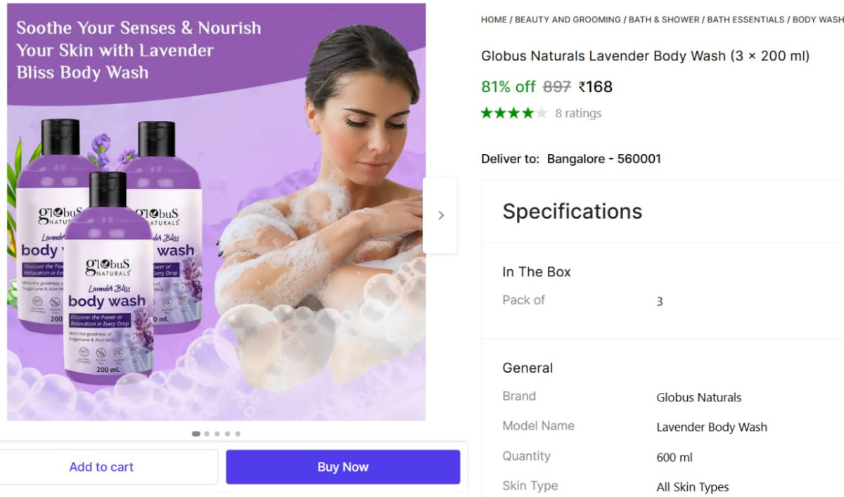 Lavender Body Wash (3 X 200 Ml) 168