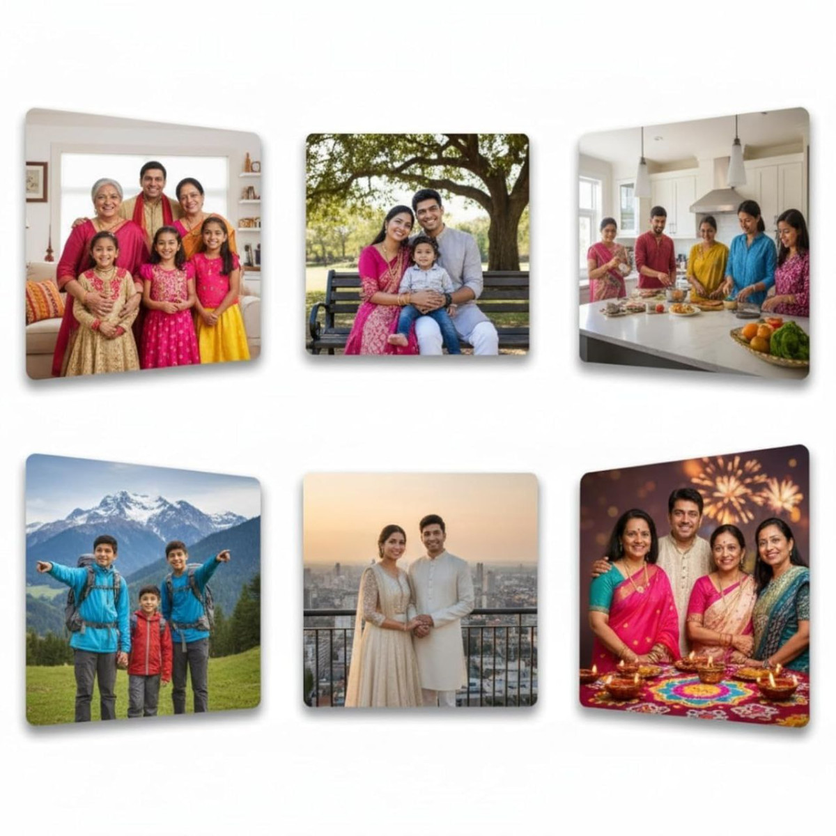 Premium Customized Photo Fridge Magnets Set Of 6 5x5 Cm Metal Picture Magne