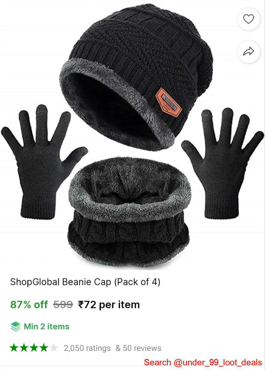 Beanie Cap Pack Of 4 72 Min Buy - 2