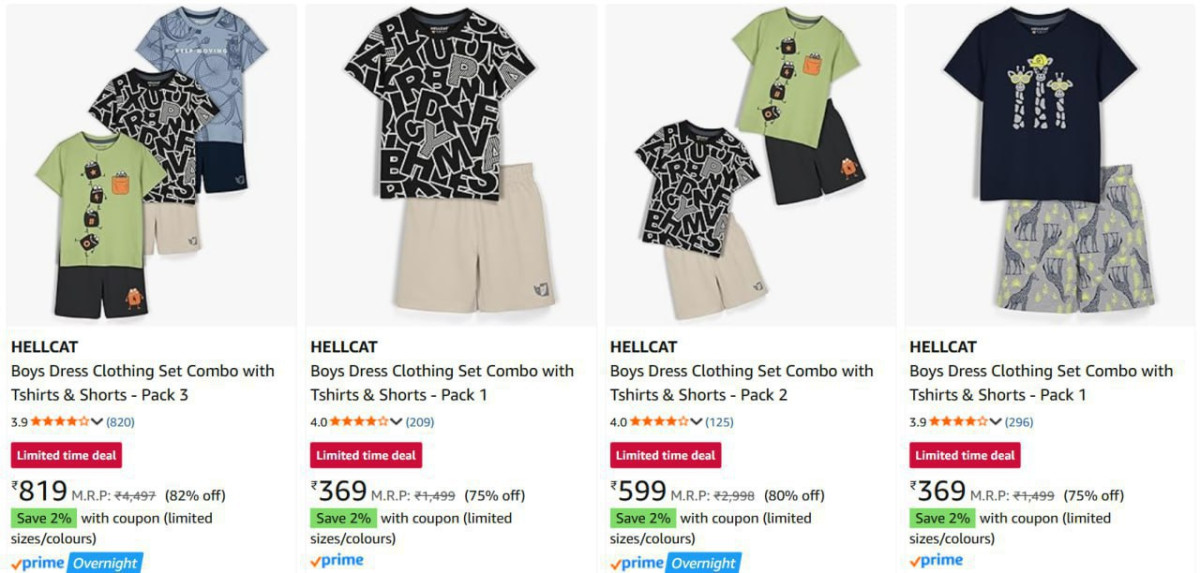 Loot 87 On Kids Clothing Combo Coupon