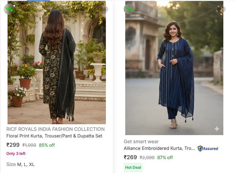 Womens Ethnic Sets Starting At 269