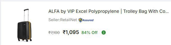 - Alfa By Vip Trolley Bag At Rs 1095 Master Link -