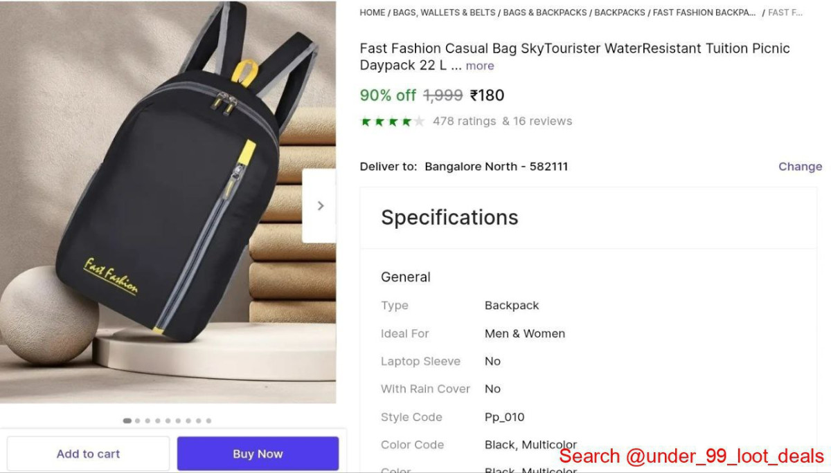 Casual Backpack At 180