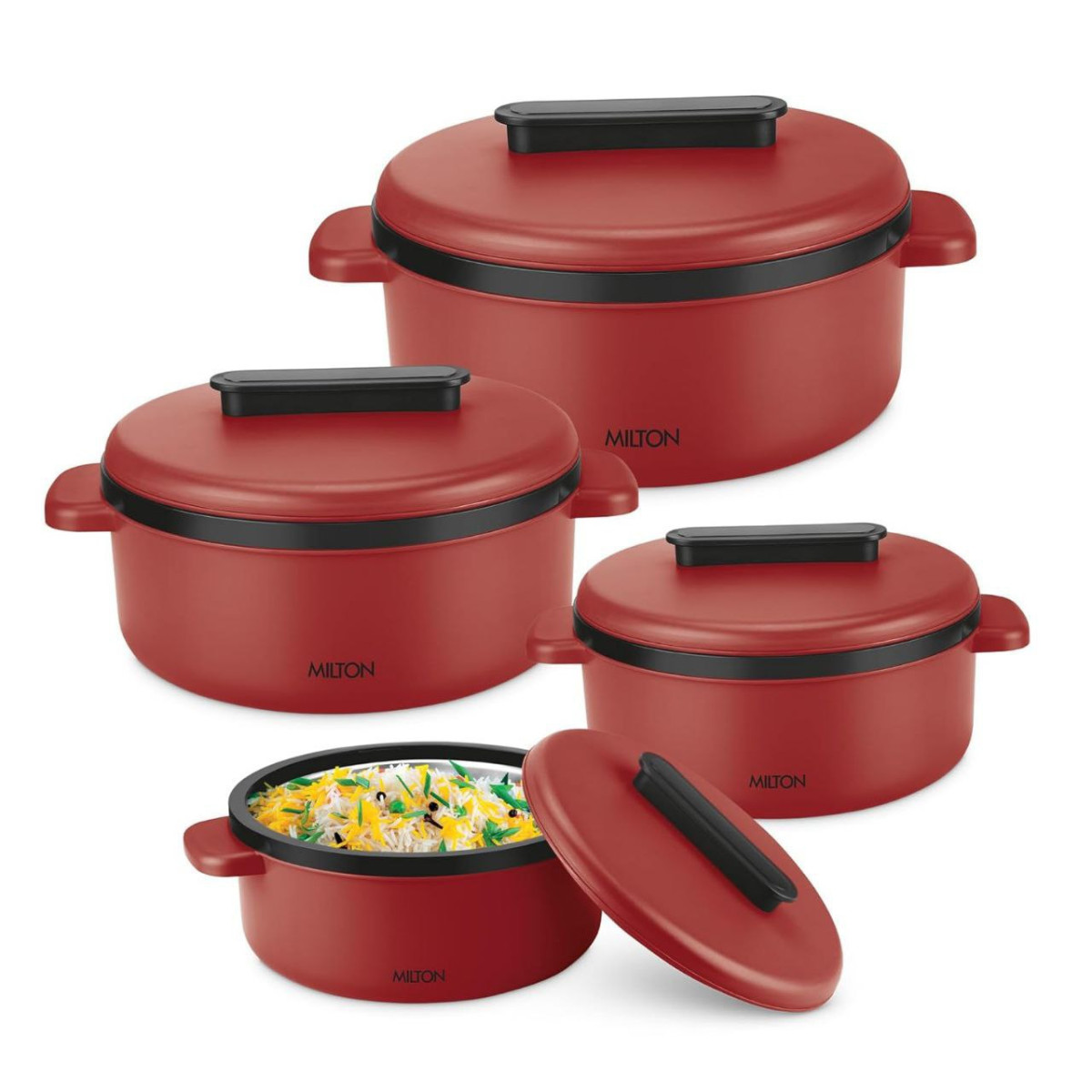 399milton Micronova Gift Set Inner Stainless Steel Casserole Set Of 4
