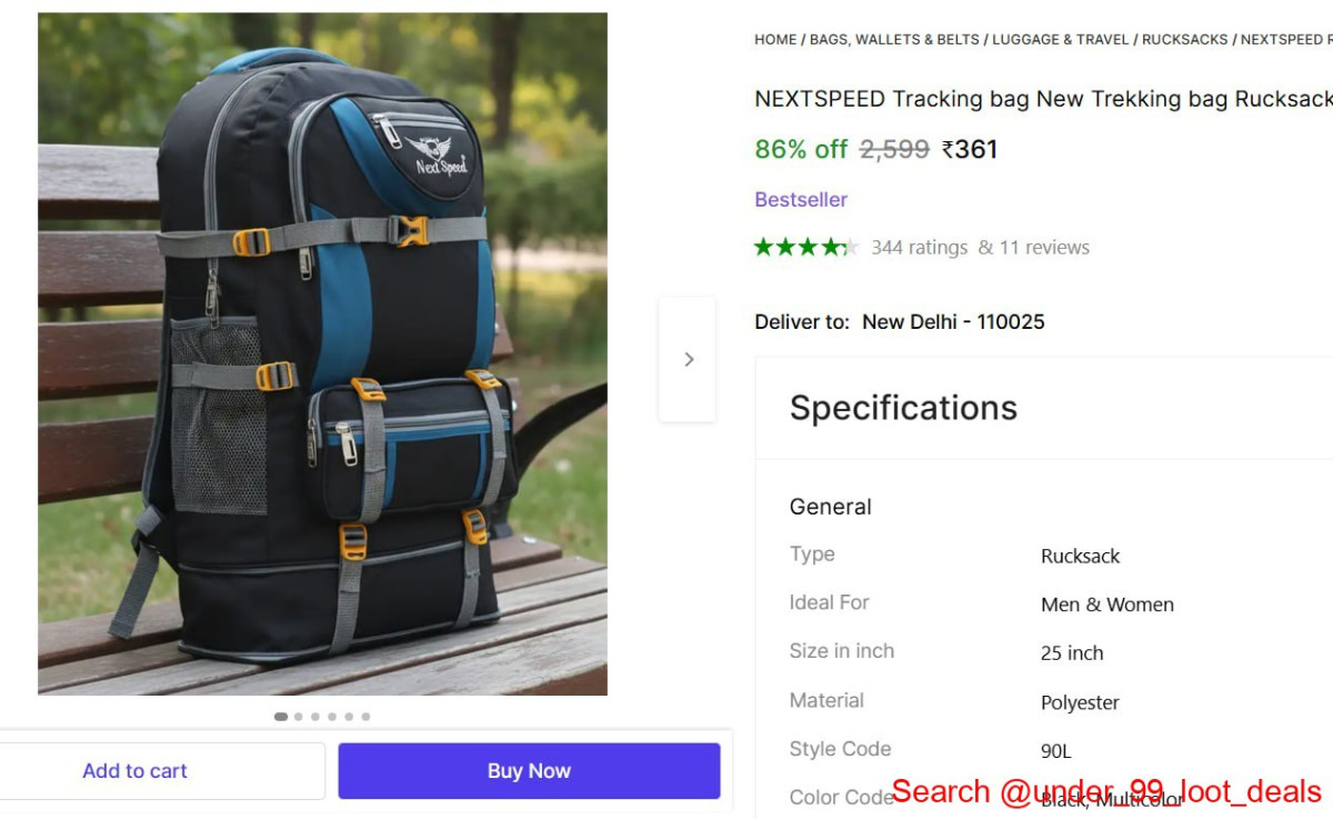 L Travel Rucksack Trekking Bag 361