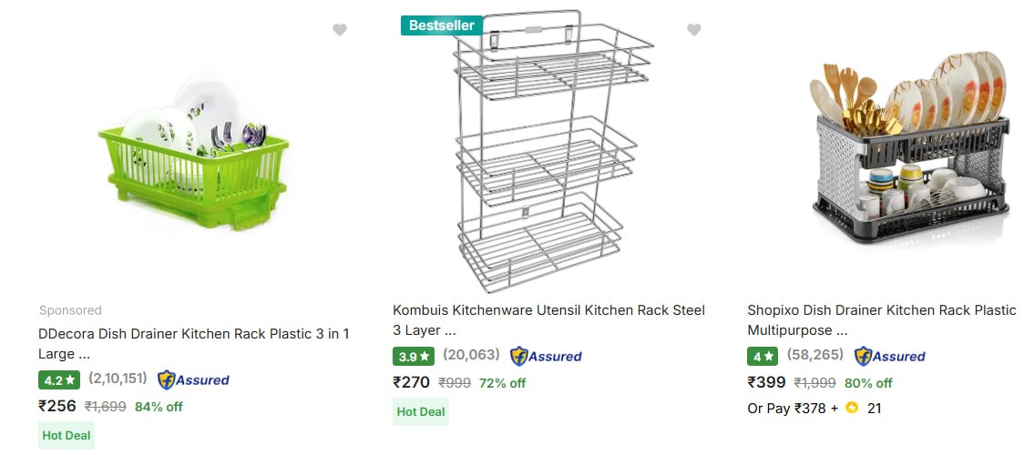 Dish Drainer Kitchen Rack Starts At Rs 256